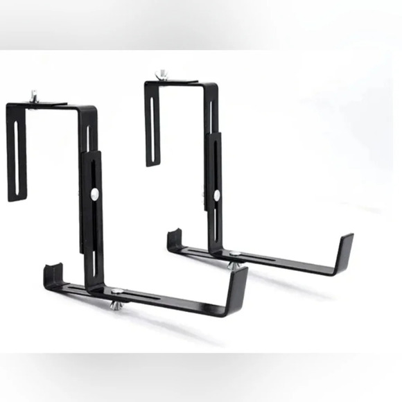 Planter Box Bracket Set,Adjustable Flower Box Brackets for Patio Garden  Fence - Picture 1 of 5